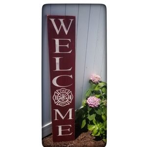 Fireman 4 Foot Wooden Front Porch Decor